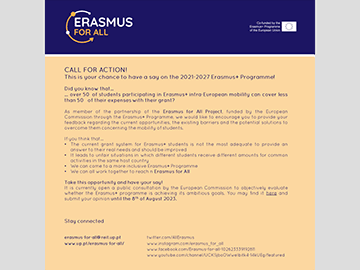 European Commission launches public consultation on the 2021-2027 Erasmus+ Programme