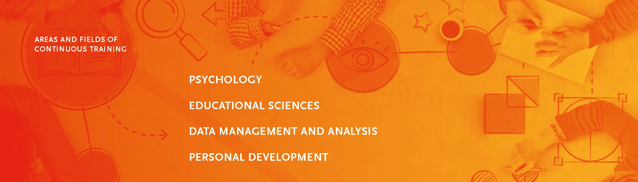 Areas and domains of lifelong learning: Psychology, Educational Sciences, Data Management and Analysis and Personal Development