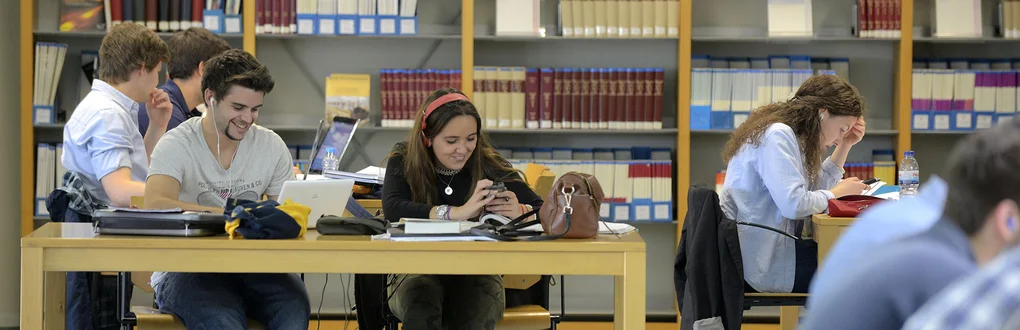 FEUP students studying in the library